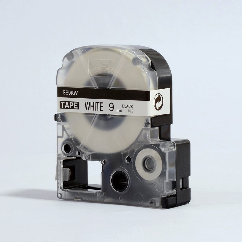 Generic PUTY 5 Rolls Self-Adhesive Black On White Label Maker Tape Replacement Black on White  - Image 1