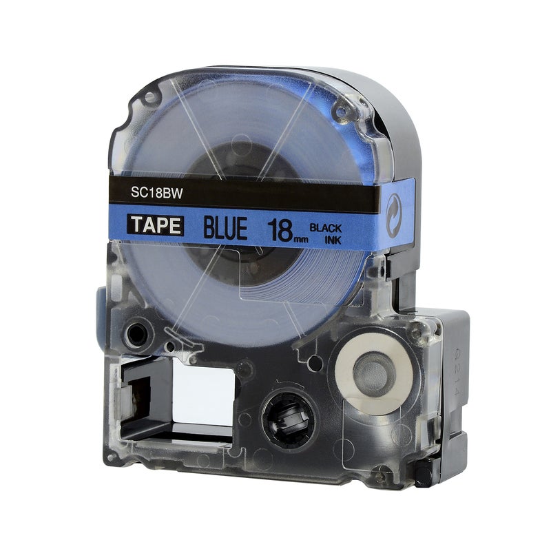 Generic PUTY 5 Rolls Self-Adhesive Black On Blue Label Maker Tape Replacement Black on Blue  - Image 1