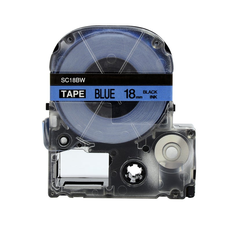 Generic PUTY 5 Rolls Self-Adhesive Black On Blue Label Maker Tape Replacement Black on Blue  - Image 3