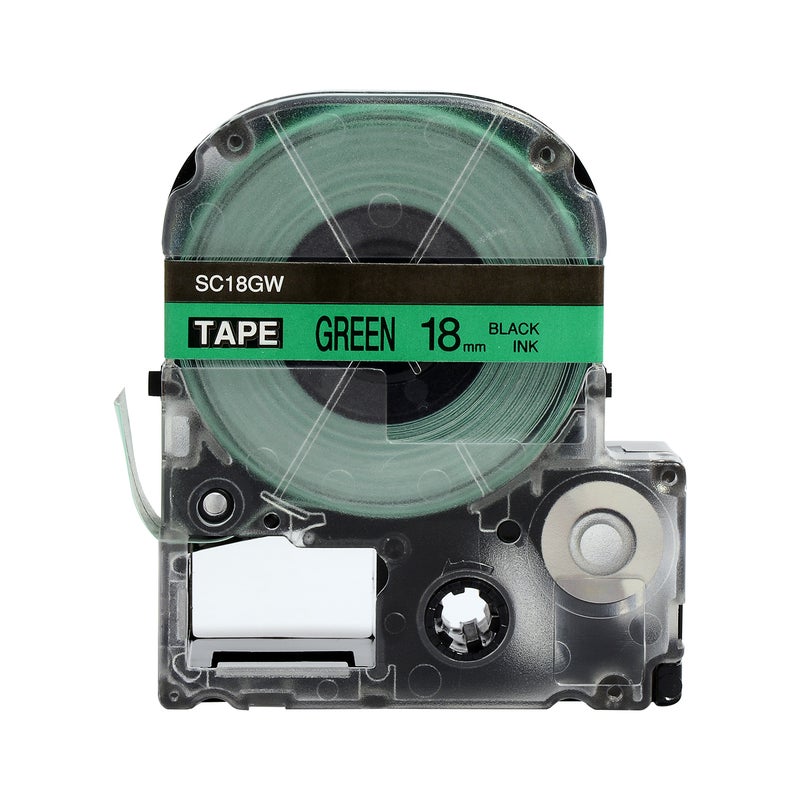 Generic PUTY 5 Rolls Self-Adhesive Black On Green Label Maker Tape Replacement Black on Green  - Image 2