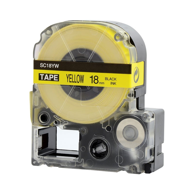 Generic PUTY 5 Rolls Self-Adhesive Black On Yellow Label Maker Tape Replacement Black on Yellow  - Image 1