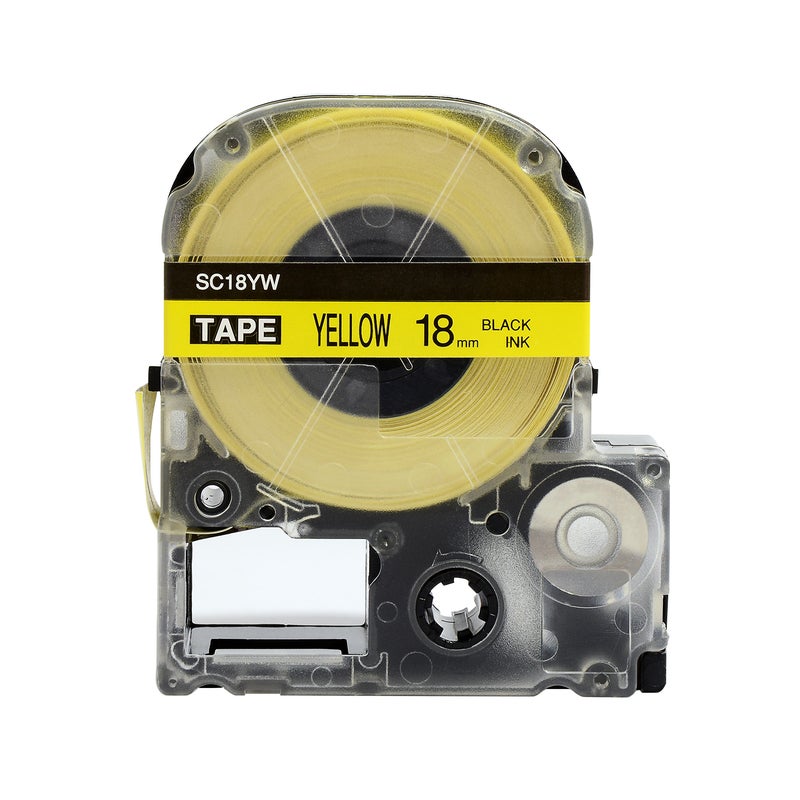 Generic PUTY 5 Rolls Self-Adhesive Black On Yellow Label Maker Tape Replacement Black on Yellow  - Image 3