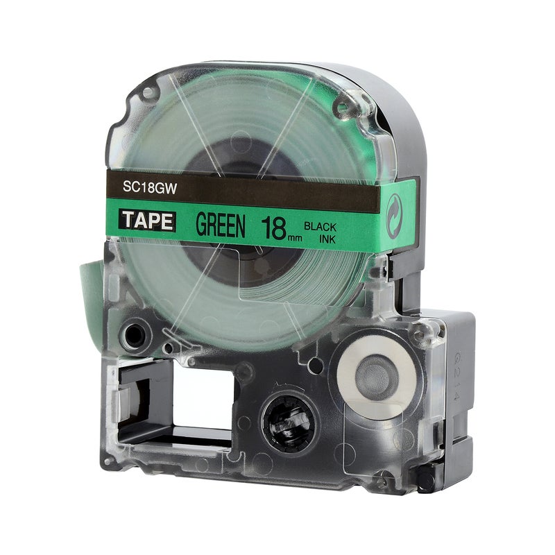 Generic PUTY 5 Rolls Self-Adhesive Black On Green Label Maker Tape Replacement Black on Green  - Image 5