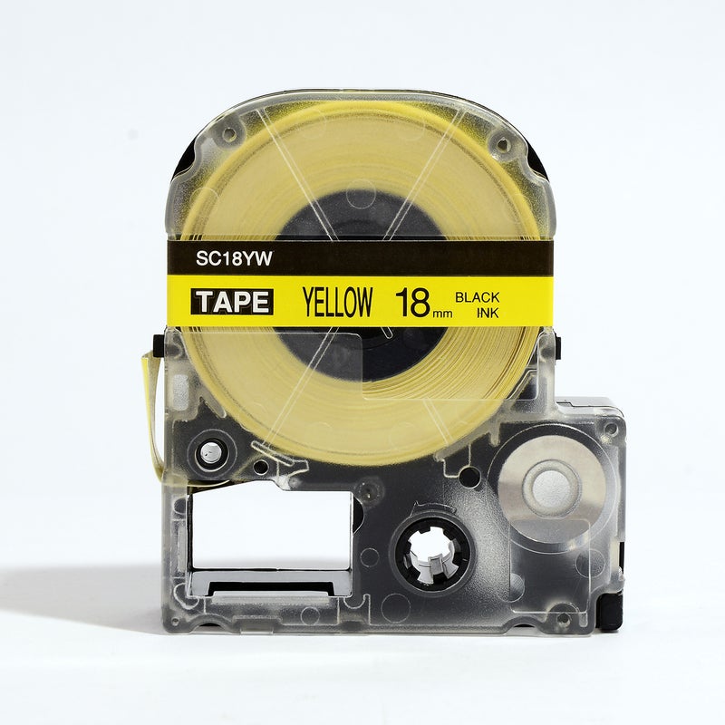 Generic PUTY 5 Rolls Self-Adhesive Black On Yellow Label Maker Tape Replacement Black on Yellow  - Image 2