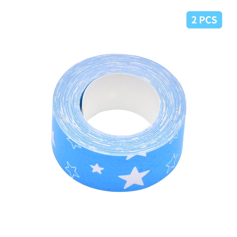 PUTY 2 Rolls Self-Adhesive Cartoon Label Waterproof Tape Multicolour - Image 1