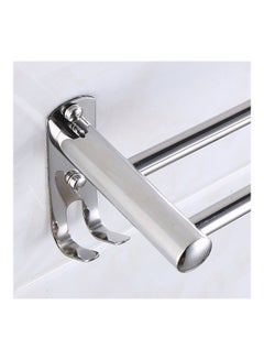 Generic Stainless Steel Bathroom Towel Hanger Silver 40x40x40cm  - Image 5