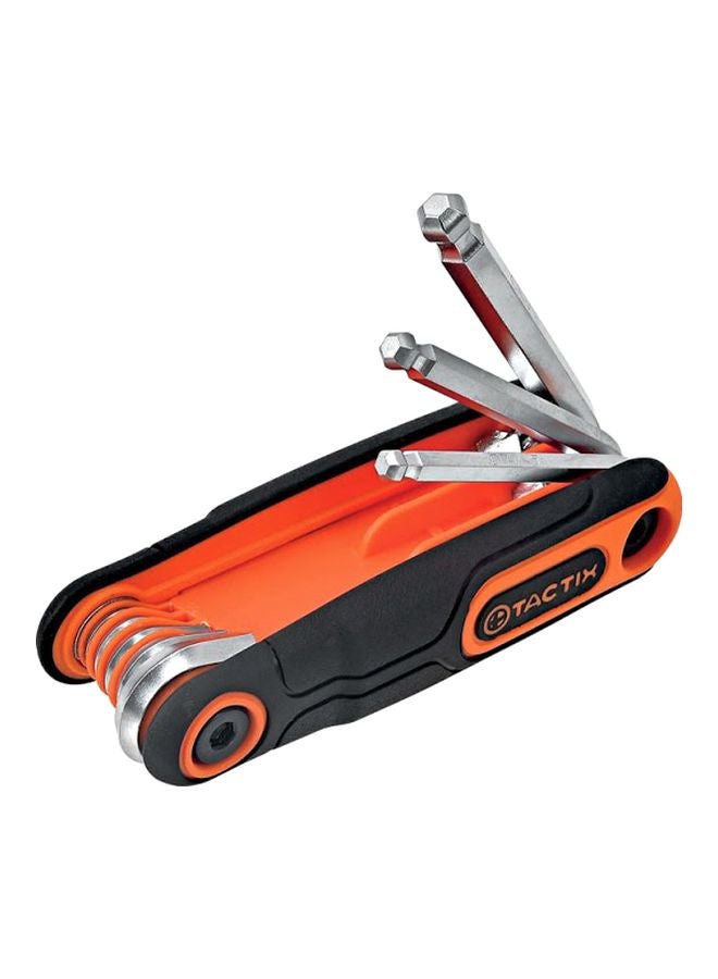 Tactix 8-Piece Ball Point Hex Key Set Black/Orange/Silver 4.5x5x19cm