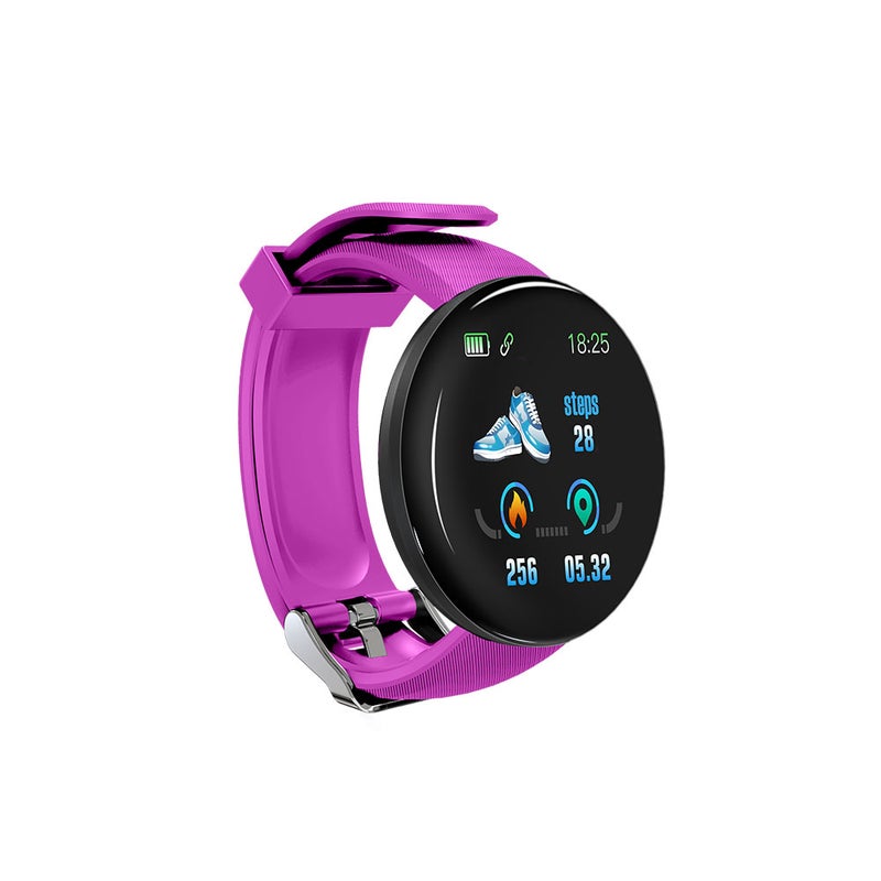 ساعة ذكيّة مقاومة للماء طراز D18 أرجواني - Image 1