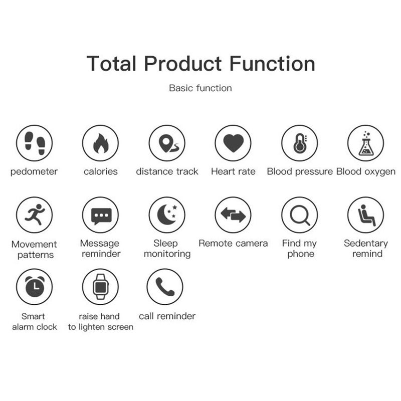 ساعة ذكيّة مقاومة للماء طراز D18 أرجواني - Image 3