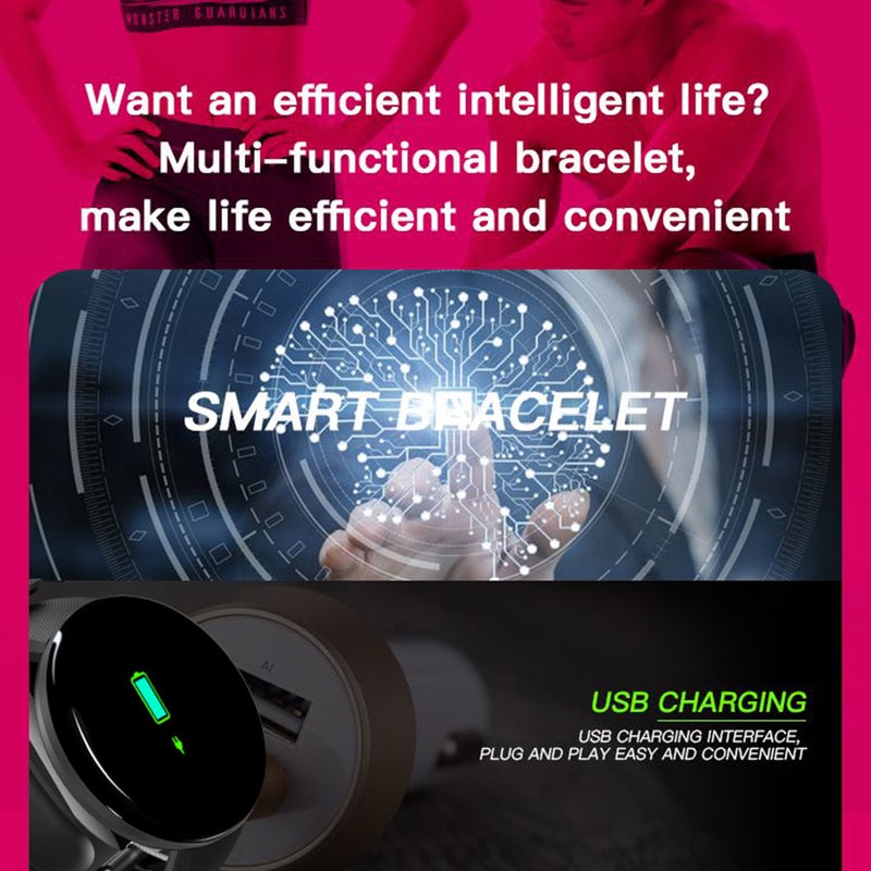 Generic - D18 Waterproof Smart Watch Red - Image 1