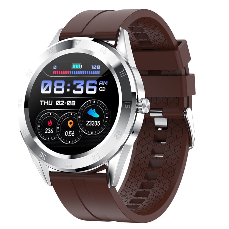 Multi-function Large Screen Waterproof Intelligent Watch Brown - Image 1