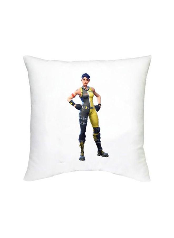 Fortnite Printed Decorative Cushion White/Beige/Yellow 16x16inch