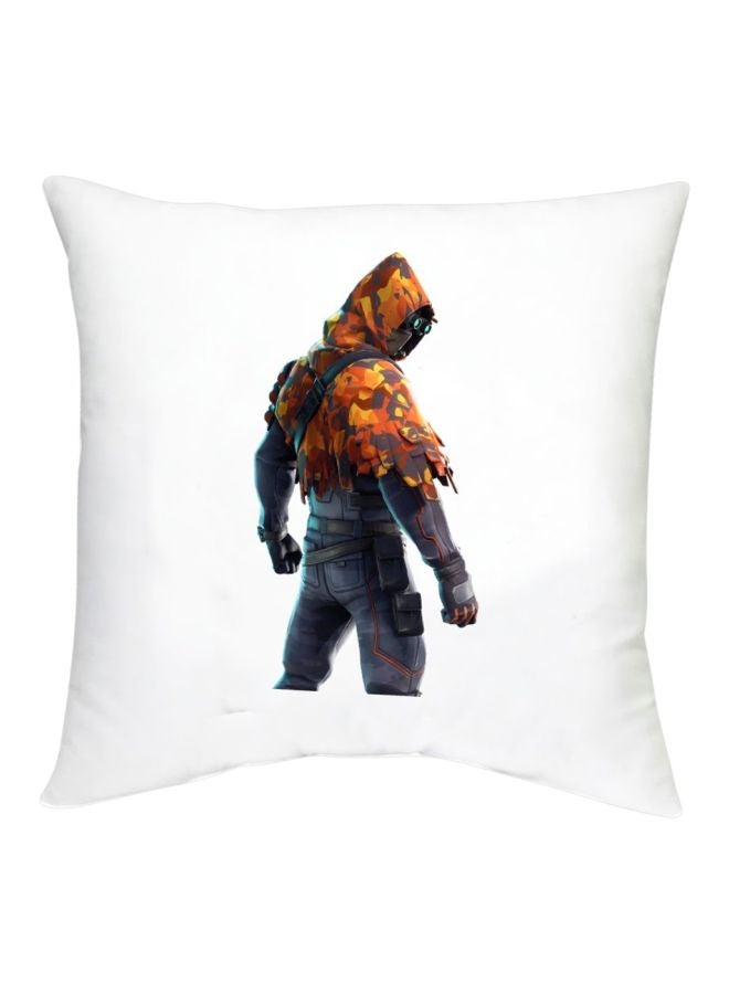 Fortnite Character Printed Decorative Cushion White/Brown/Black 16x16inch