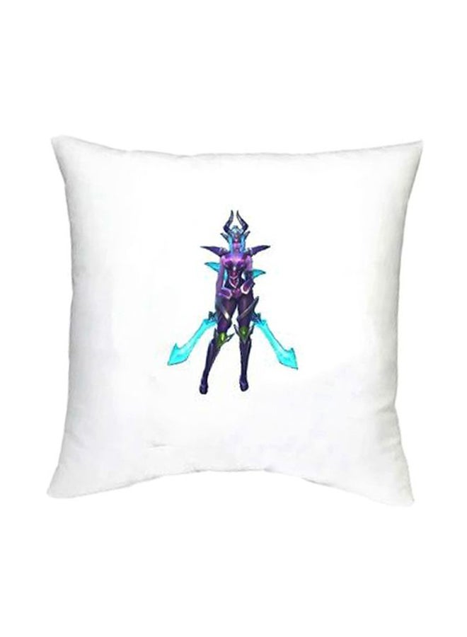 Mobile Legends Character Printed Decorative Cushion White/Purple/Blue 16x16inch