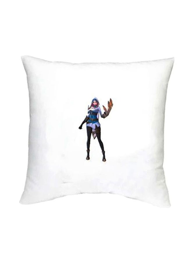 Mobile Legends Printed Decorative Cushion White/Blue/Black 16x16inch