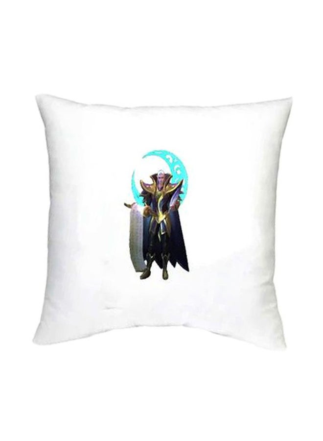 Mobile Legends Printed Decorative Cushion White/Black/Yellow 16x16inch 