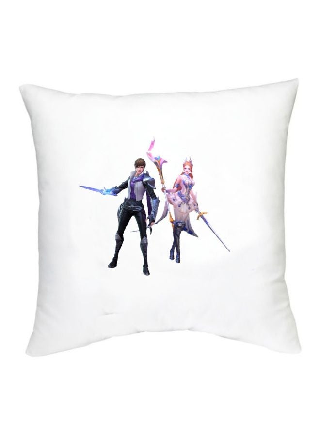 Mobile Legends Character Printed Cushion White/Blue/Pink 16x16inch