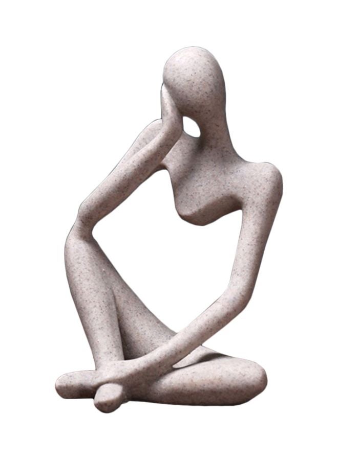 European Style Abstract Thinker Sculpture Grey 11x24cm