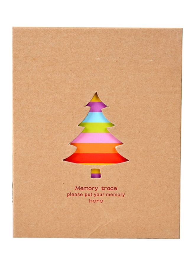 Pine Tree Themed Photo Storage Album Brown/Red/Blue 10.2x15.2cm