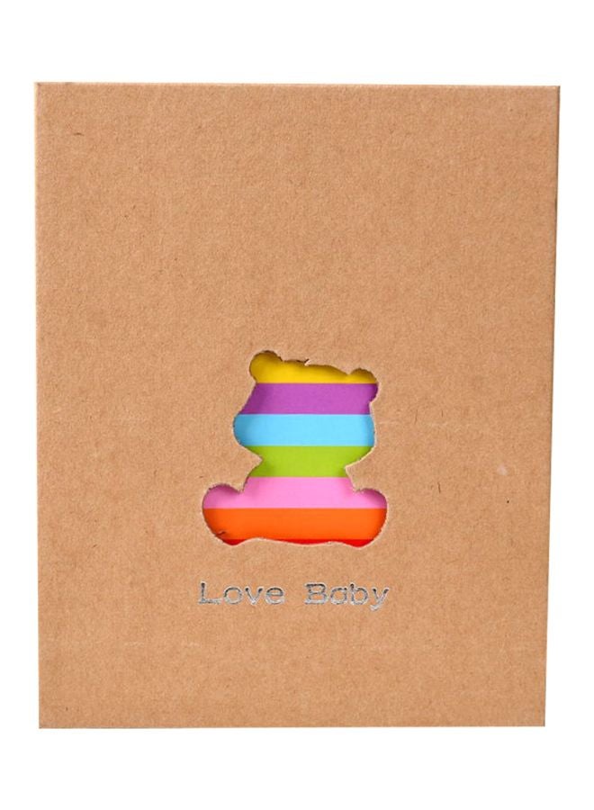 Bear Themed Photo Storage Album Brown/Red/Blue 10.2x15.2cm