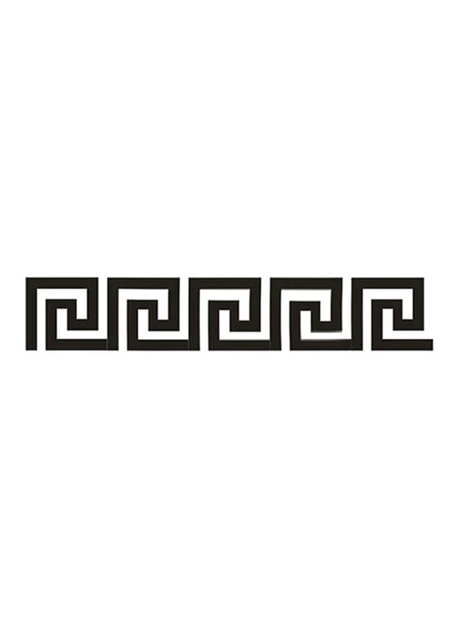 10-Piece Patterned Wall Sticker Black 10x (10x10)cm
