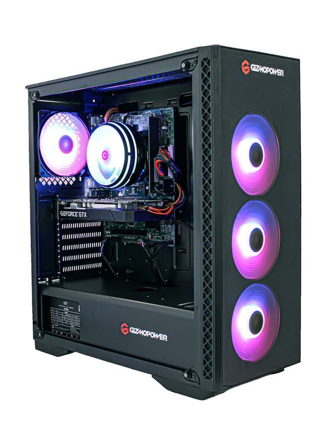 GIZMOPOWER Gaming Tower PC With Core i5 Processor/32GB RAM/1TB HDD+256GB SSD Hybrid Drive/4GB NVIDIA GeForce GTX 1650 Graphics Card With Keyboard And Mouse Black  - Image 1