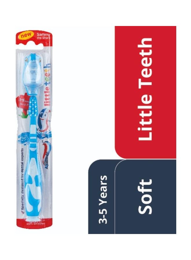 Aqua Fresh - Little Teeth Soft Bristles Toothbrush White/Blue 0.03kg - Image 1