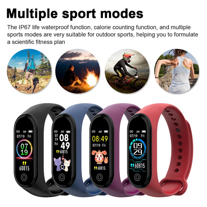 RD05 Bluetooth Sports Bracelet Smart Watch Red
