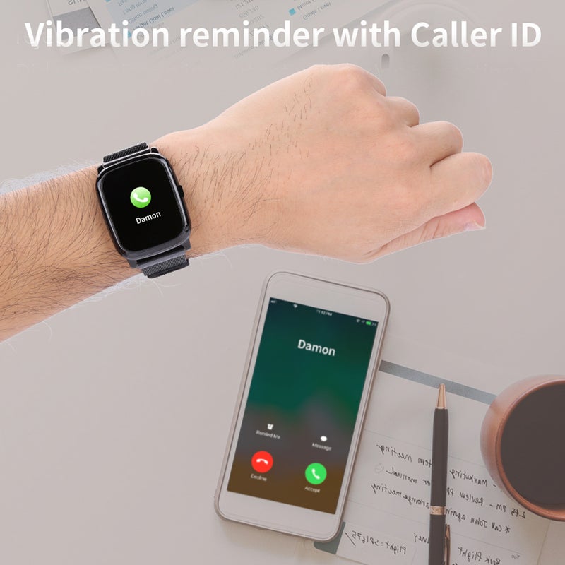 Sport Band Forehead Wrist Thermometer Fitness Tracker Bracelet Smart Watch Black  - Image 4