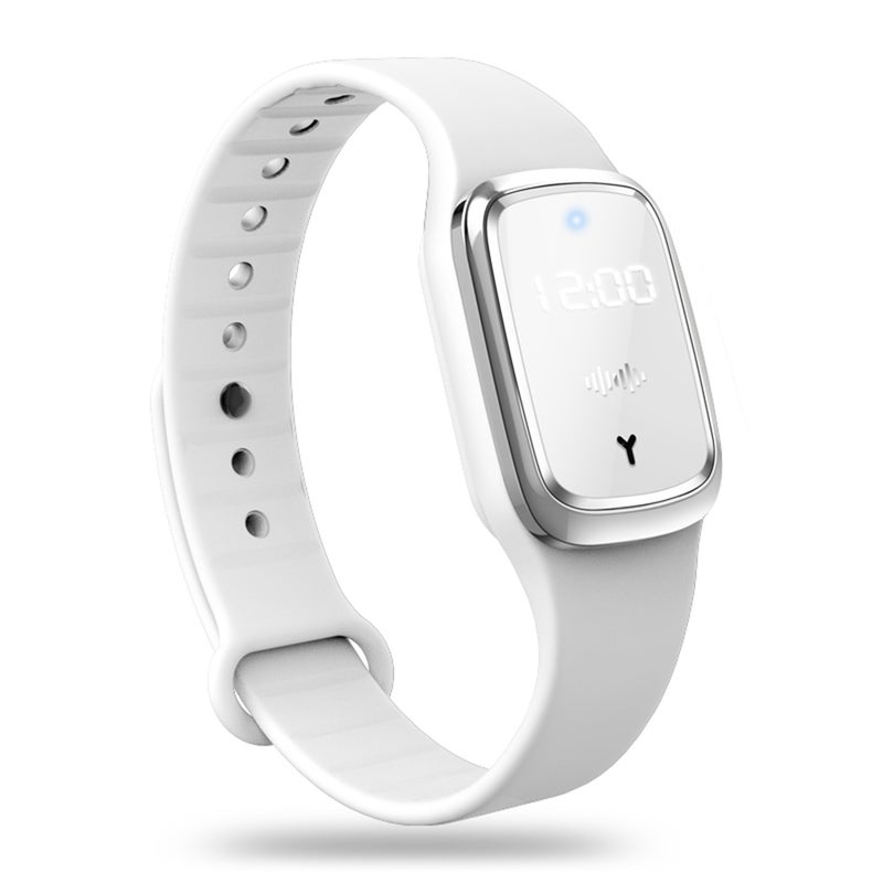 Generic Ultrasonic Mosquito Repellent Silicone Wristband White  - Image 1