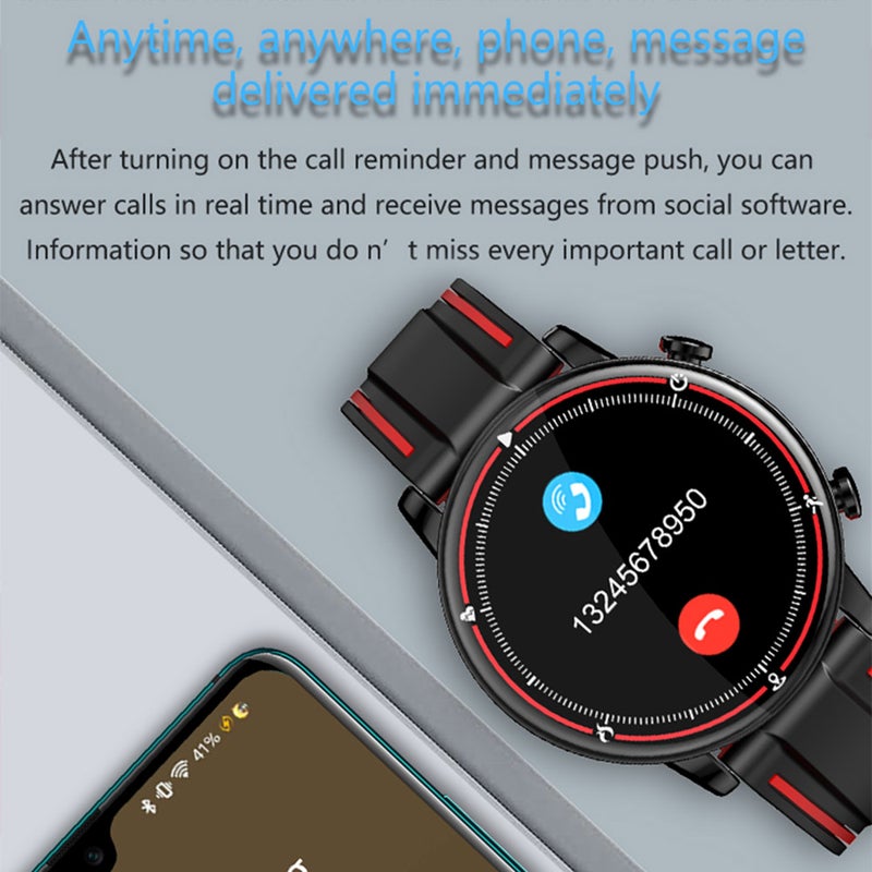 Generic - Round Touch Screen Smart Watch Black - Image 1