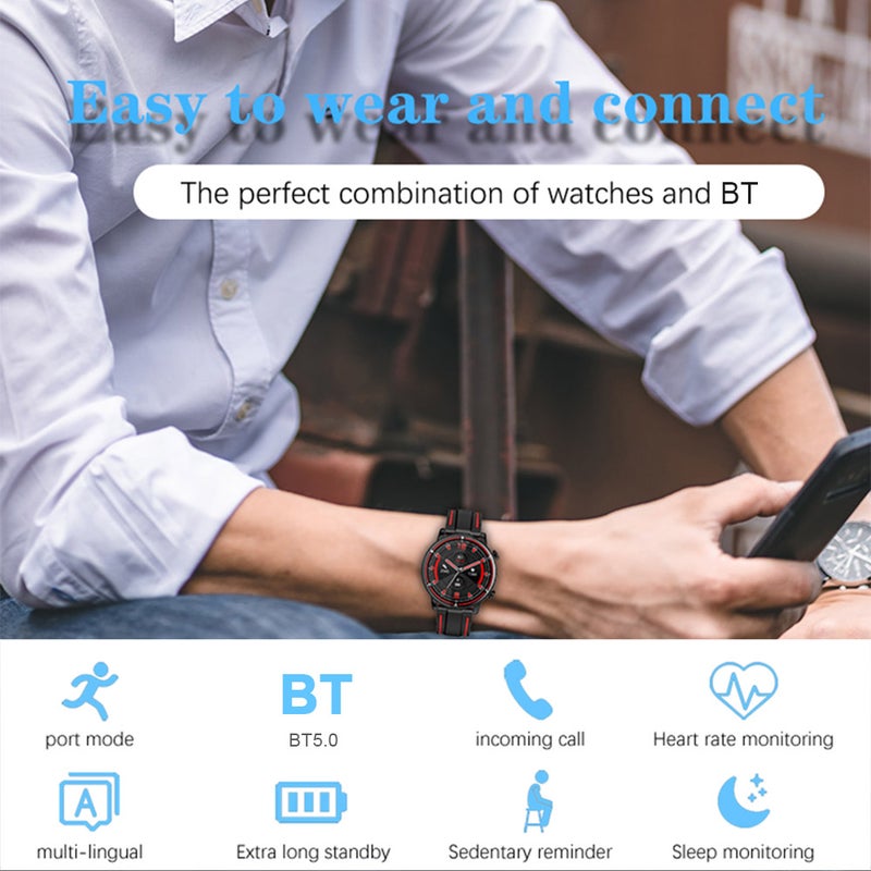 Generic - Round Touch Screen Smart Watch Black - Image 1