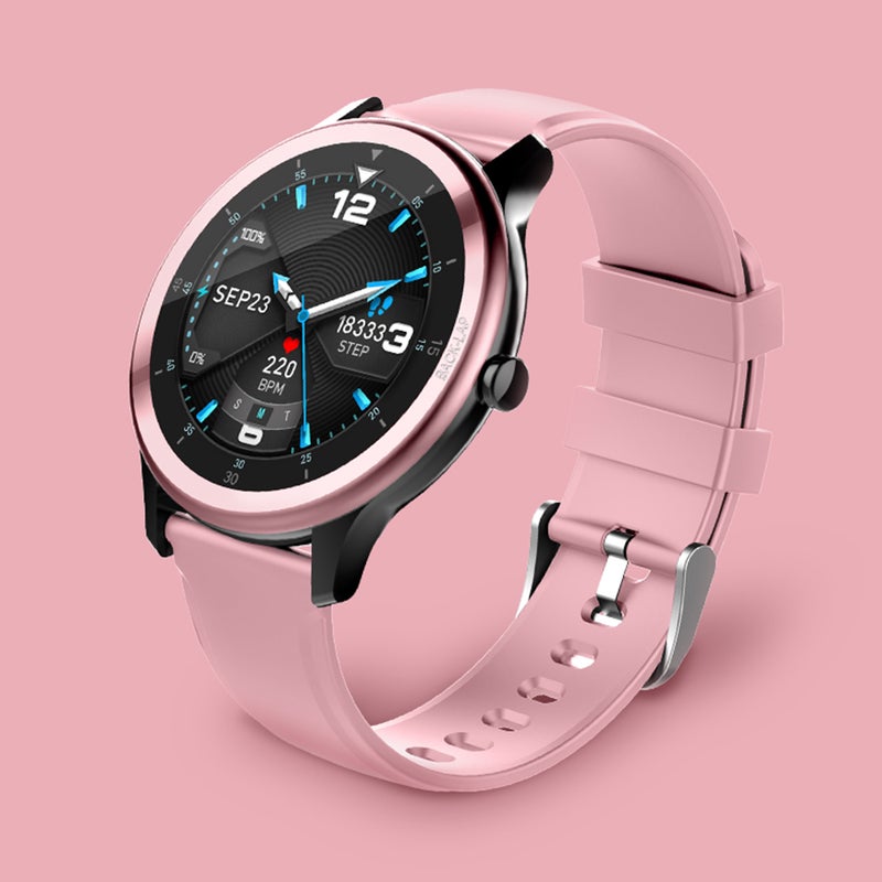 ساعة يد ذكية G28 تعمل بتقنية البلوتوث 5.0 وردي - Image 4