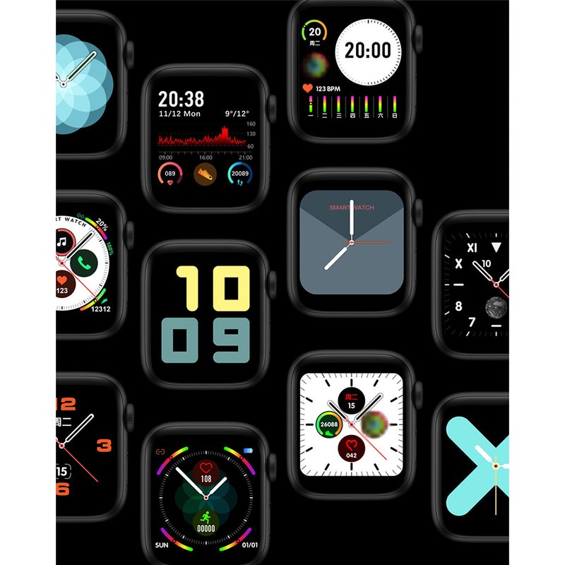 Touch Smart Watch Compatible with Android and iOS Black