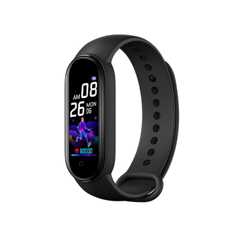 سوار ذكي M5 لتتبع اللياقة البدنية بشاشة TFT طراز BT4.2 أسود - Image 1