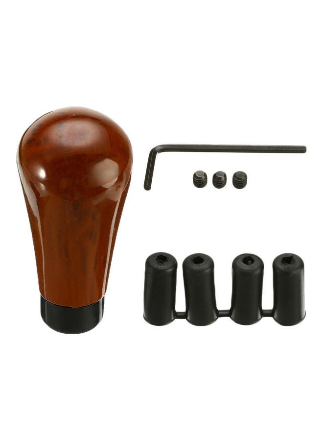 Universal Gear Shift Knob Plastic Carbon Fiber Grain Mahogany Color Manual Gear Shift Stick Shifter Knob - Image 4