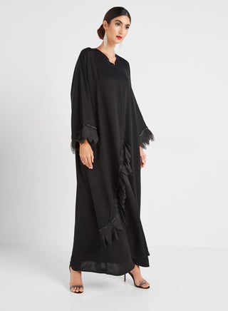 Leaf Trim Abaya Leaf Black - v1602784522/N40075238V_1