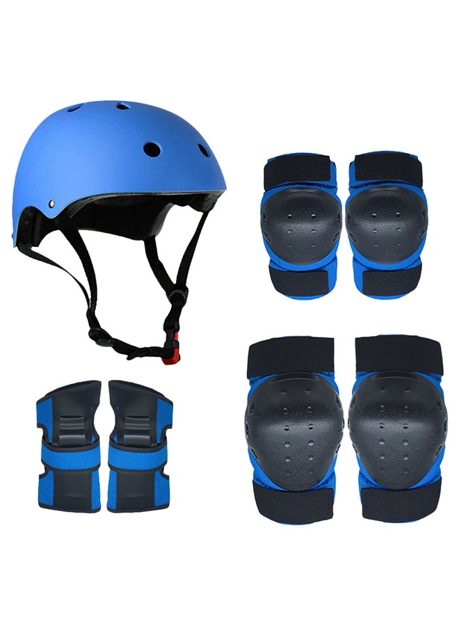 Protective Gear Set 7 in 1 Knee Elbow Pads Wrist Guards Helmet Multi Sports Safety Protection Pads for Kids Teenagers Scooter Skating Cycling - Image 1