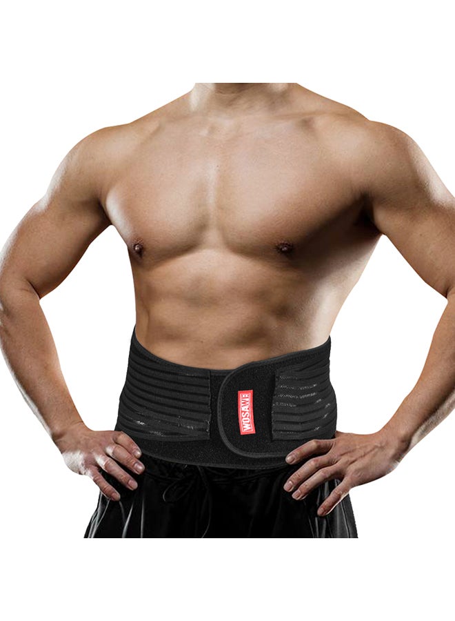 Generic Lumbar Waist Support Lower Back Brace Exercise Body Shaper Gym Fitness Belt for Men and Women 26.0x25.0x5.0cm  - Image 1