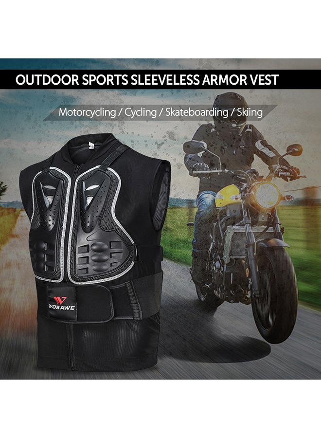 Generic Men's Motorcycle Armor Vest Motorcycle MTB Bike Riding Chest Armor Back Protector Motocross Racing Vest 51.0x35.0x5.5cm  - Image 2