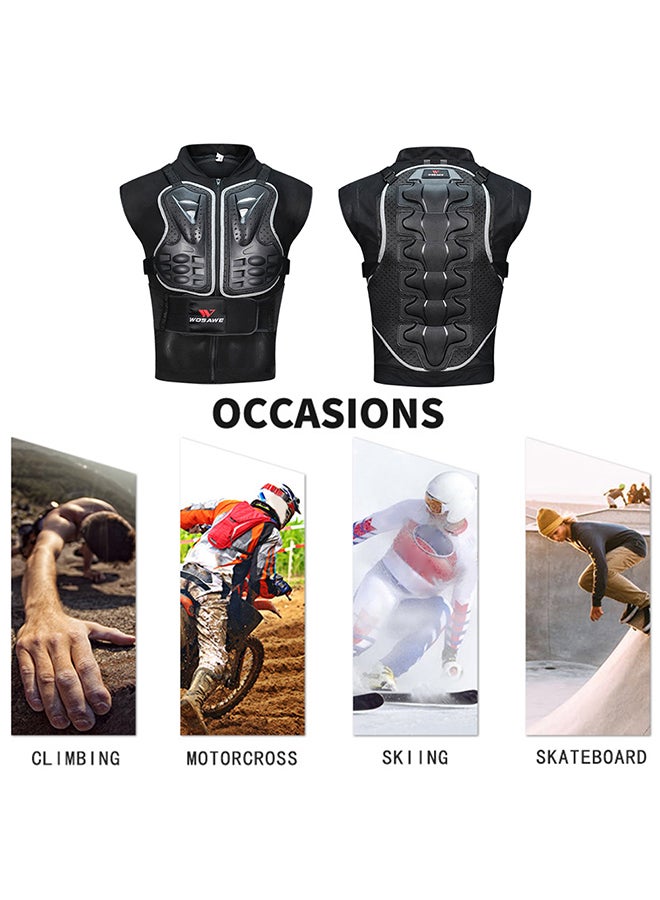 Generic Men's Motorcycle Armor Vest Motorcycle MTB Bike Riding Chest Armor Back Protector Motocross Racing Vest 51.0x35.0x5.5cm  - Image 3
