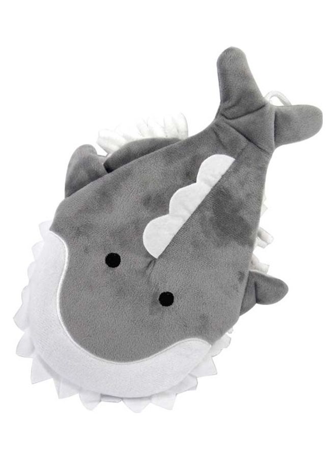 Whale Themed Bath Glove Grey/White