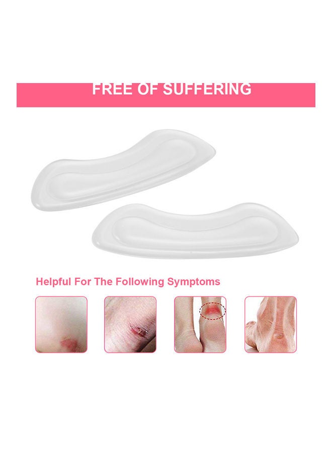 Generic - 1pairs Bar-type Heel Cushion Inserts Heel Grips Silicone Shoe Pads for Women Loose Shoes and High Heels Shoe Too Big Anti-Slip Reusable Self-Adhesive Heel Shoe Grips Blister Shoe Pads Foot Insoles - Image 1