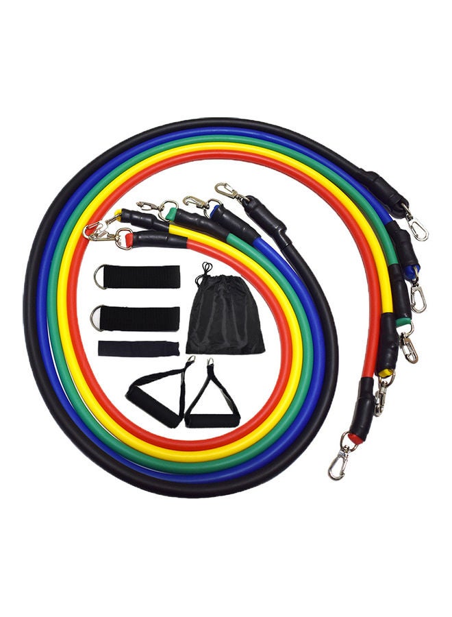 Generic 11pcs/set Resistance Bands Set Pull Rope Yoga Exercise Fitness Rubber with Handles Legs Ankle Strap Door Anchor Waterproof Carry Bag for Home Workouts Gym Training 390.43grams  - Image 3