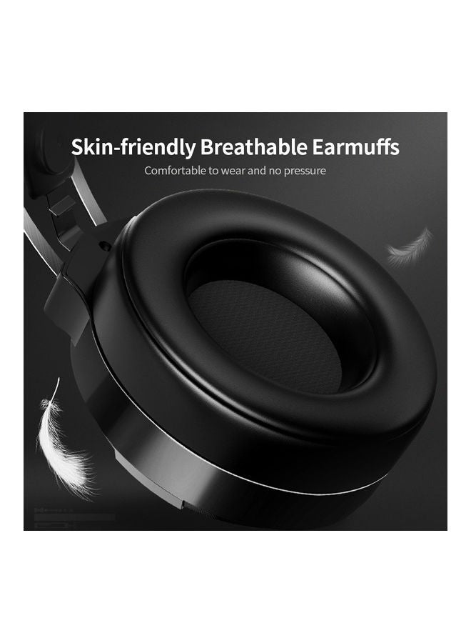 Q9 Gaming Headset Wired Gaming Headset with 360° Noise Reduction Microphone Colorful Breathing Light Headphone 3.5mm+USB Black - Image 2