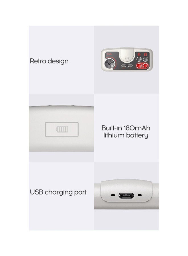8Bitdo Wireless Gamepad Compatible with PC Engine mini CoreGrafx mini TubroGrafx-16 mini Switch (Light grey, PCE 2.4g)  - Image 3