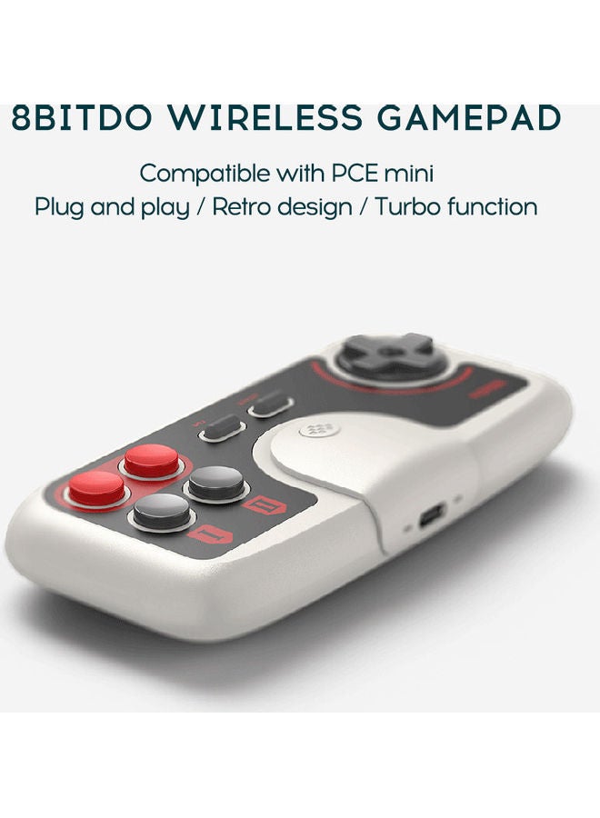 Generic - 8Bitdo Wireless Gamepad Compatible with PC Engine mini CoreGrafx mini TubroGrafx-16 mini Switch (Black, TG16 2.4g) - Image 1