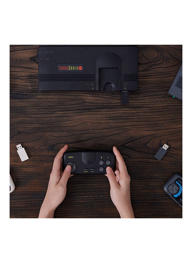 Generic - 8Bitdo Wireless Gamepad Compatible with PC Engine mini CoreGrafx mini TubroGrafx-16 mini Switch (Black, TG16 2.4g) - Image 1