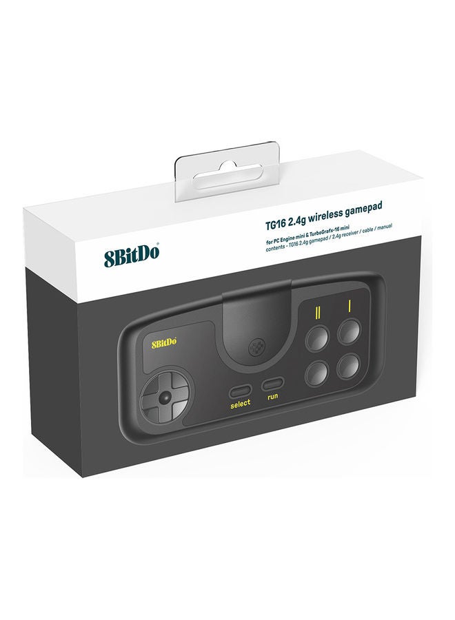 Generic - 8Bitdo Wireless Gamepad Compatible with PC Engine mini CoreGrafx mini TubroGrafx-16 mini Switch (Black, TG16 2.4g) - Image 1