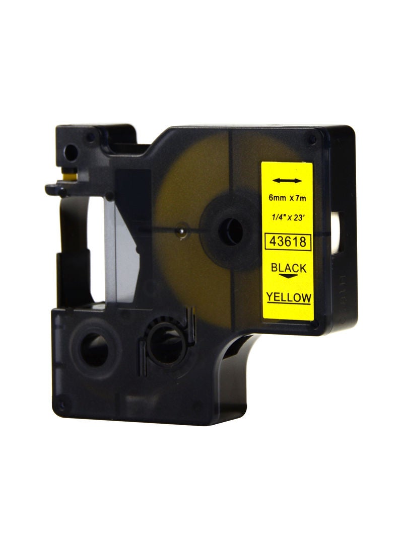 Generic PUTY 10 Rolls Self-Adhesive Laminated Label Tape Maker Replacement Black on Yellow  - Image 3